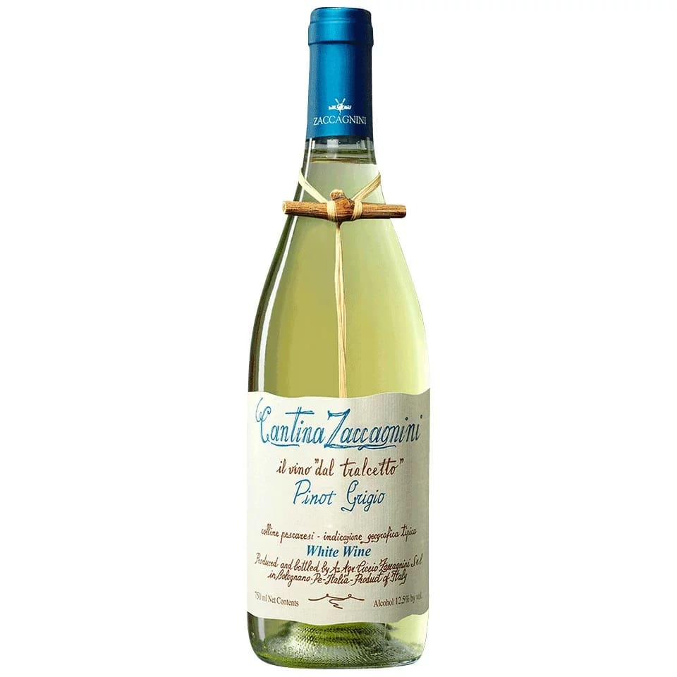 375ML (Half Size Bottles) Cantina Zaccagnini Pinot Grigio Wine