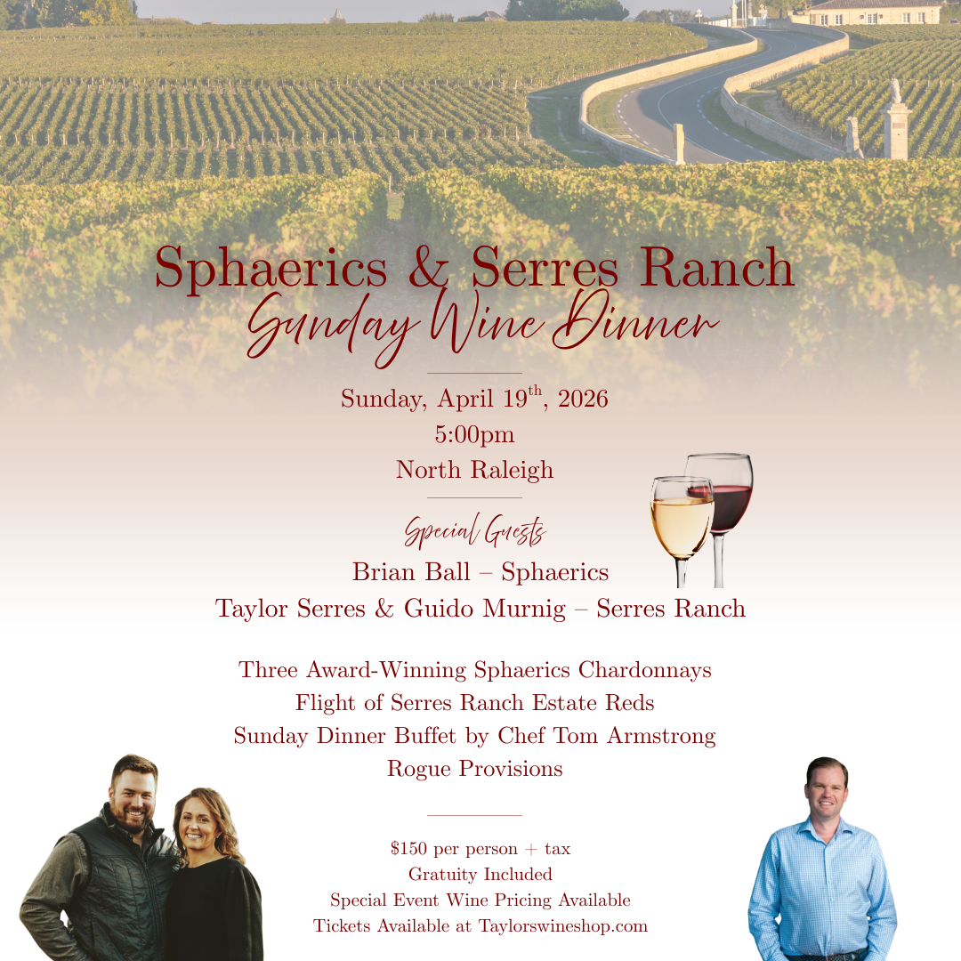 Sphaerics and Serres Ranch Wine Dinner - April 19, 2026