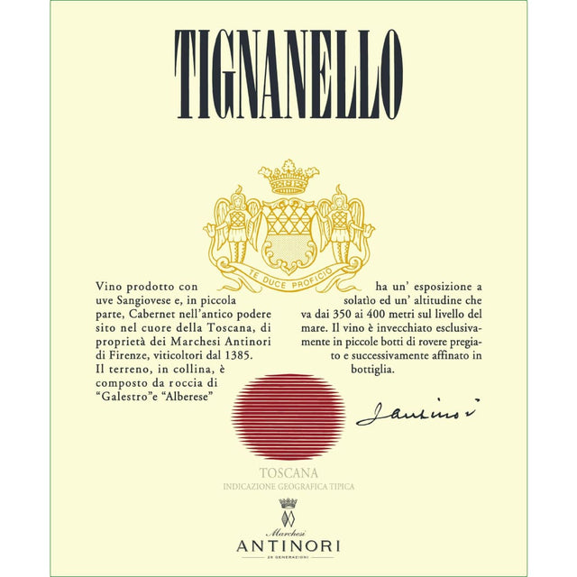 Antinori 2020 Tignanello Toscana Wine