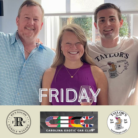 Reynolds Family Wine Dinner with Cameron Reynolds at the Carolina Exotic Car Club December 8 2023 tickets