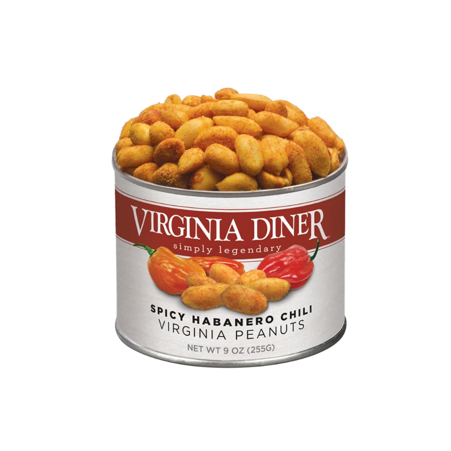 Virginia Diner Spicy Habanero Chili Peanuts 9oz Peanuts